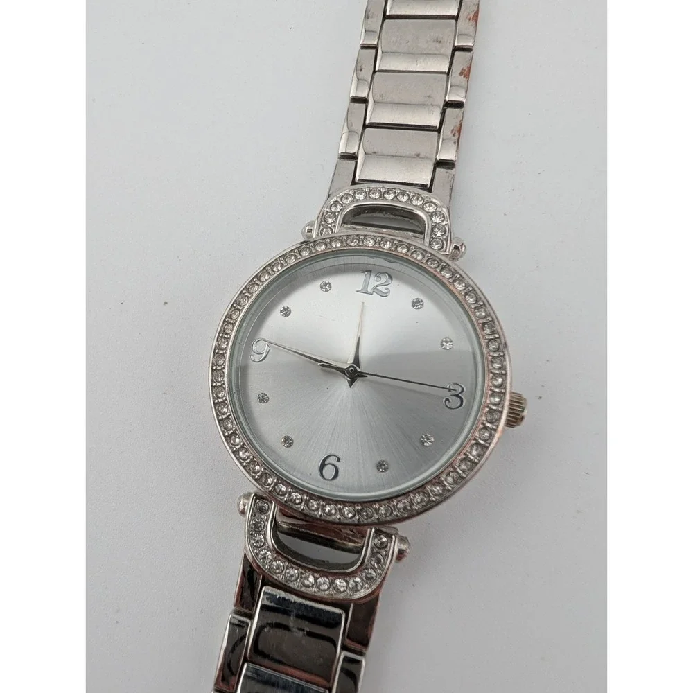 Accutime Watch Women 34mm Case Crystal Bezel 8